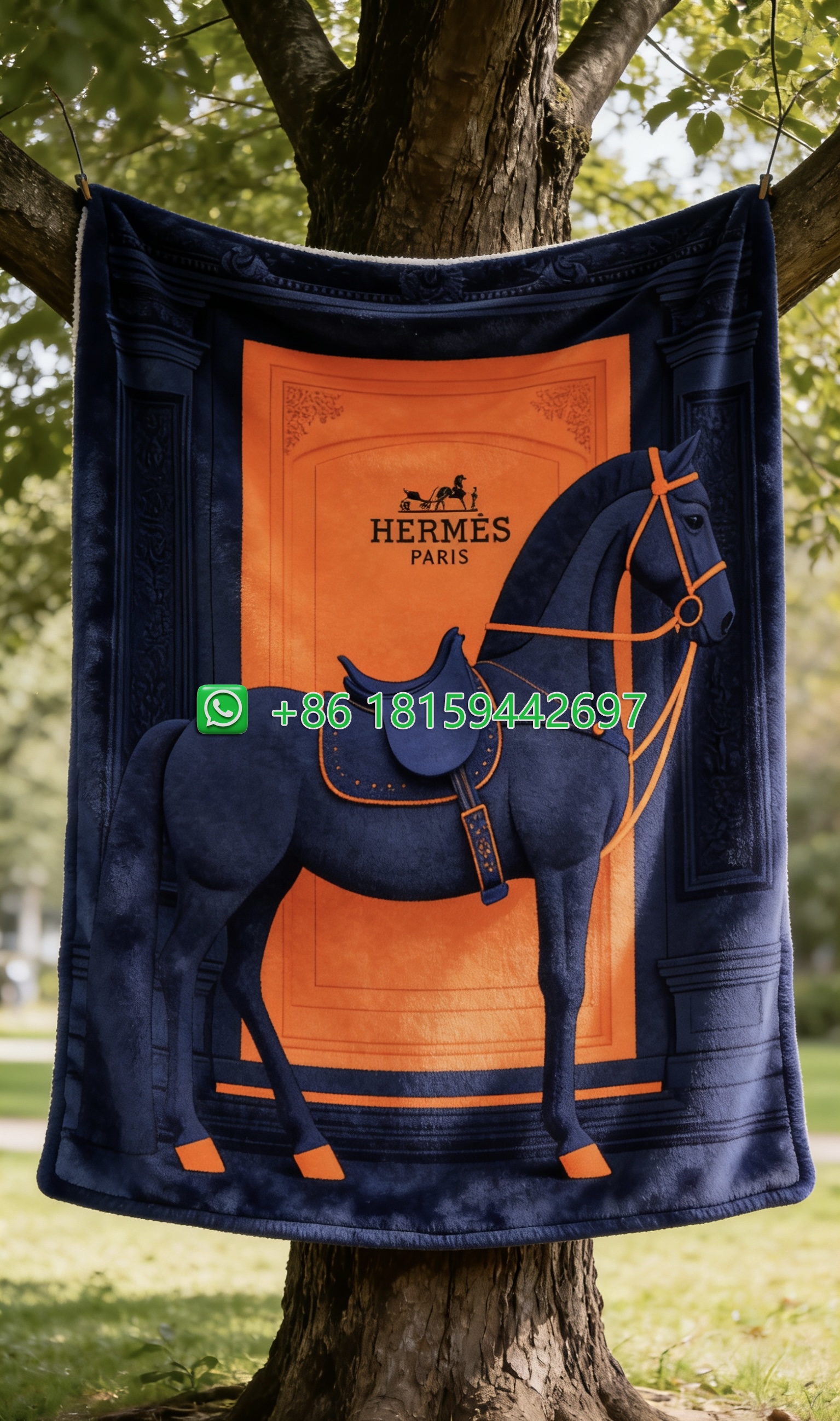 Hermes Throw Blankets
